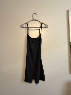 Simple Black Ribbed jumpsuit